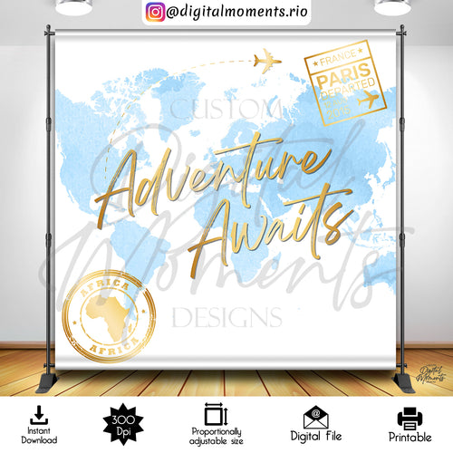 Adventure Awaits Balloon 8x8 02 Instant, events, adventure, 8x8, awaits, backdrop, design, instant