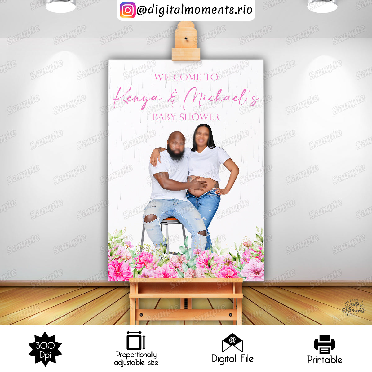 April Showers Bring May Flowers 24x36 Welcome Sign Custom Design, Custom Digital File | Digital Download for Events for Events. 24x36, april…