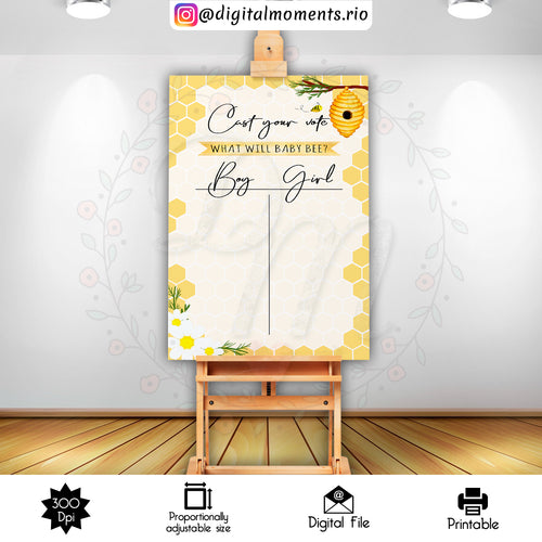 Baby Bee 24x36, events, welcome, custom, baby, 24x36, bee, sign, design