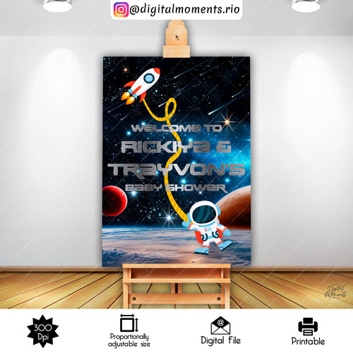Blast Off Tj Sign 24x36, events, welcome, custom, 24x36, sign, space, , outter, design