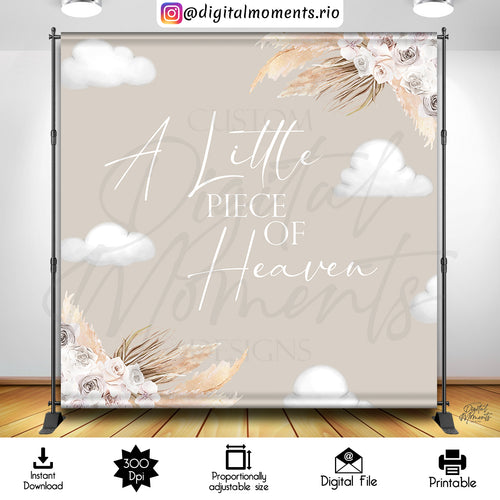 Boho Piece Of Heaven 8x8 Instant, events, heaven, piece, little, 8x8, backdrop, design, instant