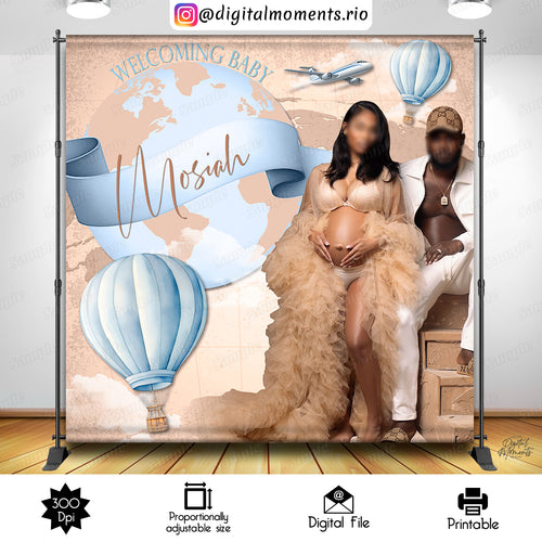 Boho Travel Mosiah 8x8, events, custom, picture, vintage, 8x8, travel, backdrop