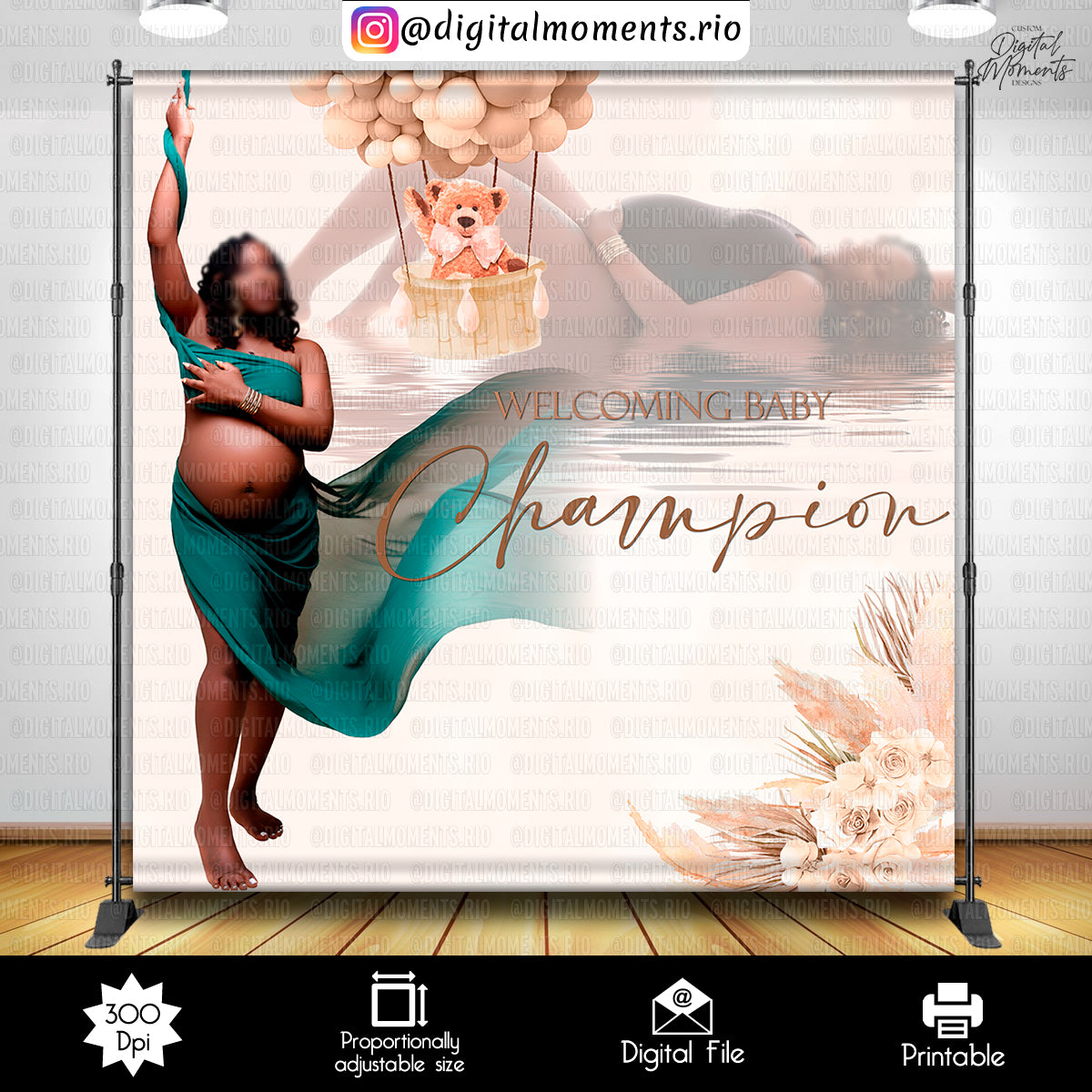 Boho Champion 8x8, events, custom, pictures, 8x8, bear, teddy, backdrop