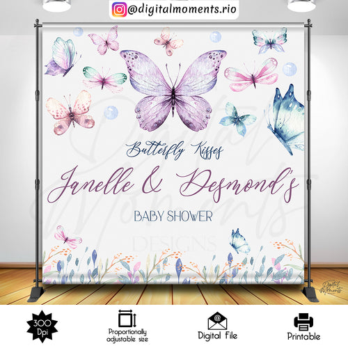 Butterfly Kisses 8x8, events, custom, butterflies, 8x8, backdrop