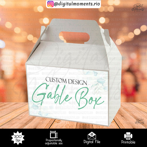 Custom Gable Box, gable, events, custom, box, label, design