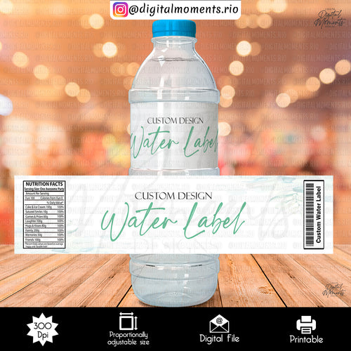 Custom Water Label, events, bottle, custom, label, water, design
