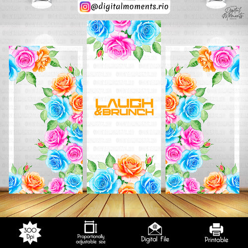 Floral Lauch 3x7, events, custom, panel, floral, wall, panels, design