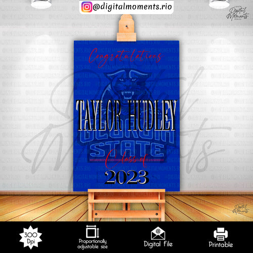 Graduation 24x36 Welcome Sign Custom Design, Digital file only | Digital Download for Events (Copy)