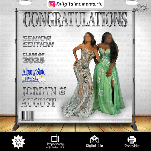 Graduation 8x8 Custom Backdrop Design, Digital file only | Digital Download for Events