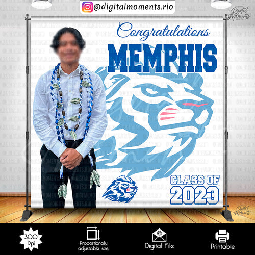 Graduation Menphis 8x8, events, custom, graduation, 8x8, backdrop, design