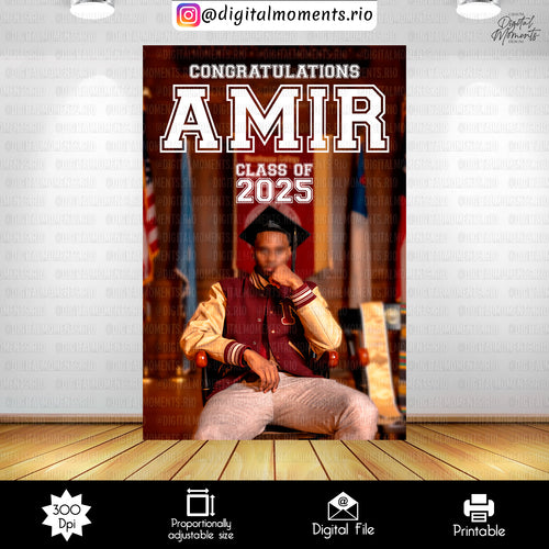 Graduation Panel Wall Custom Design, Digital file only | Digital Download for Events