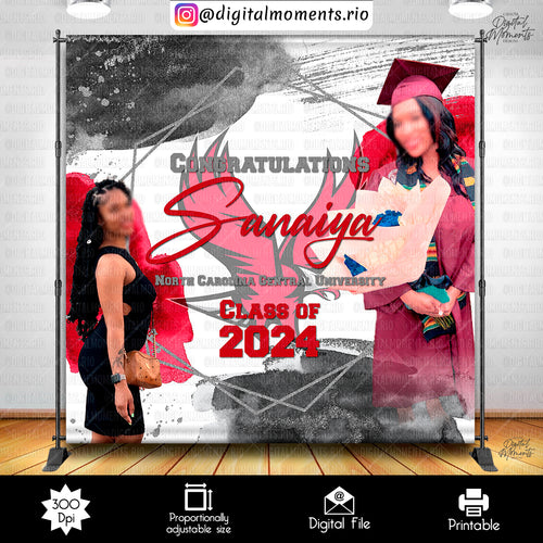 Graduation Sanaiya 8x8, events, custom, graduation, 8x8, backdrop, design