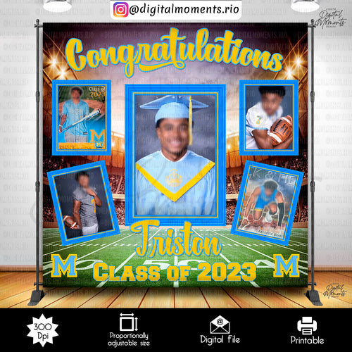 Graduation Tristen 8x8, events, custom, graduation, 8x8, backdrop, design