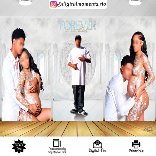 Heaven Sent Baby Shower Panel Wall Custom Design, Digital file only | Digital Download for Events