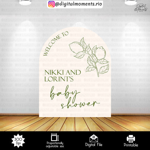 Lemon Panels 4x7, events, welcome, custom, drop, panel, sign, 4x5, wall, lemon, design