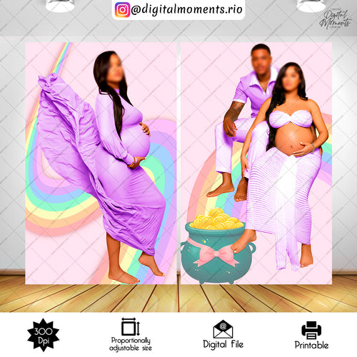 Lucky Charms Baby Shower Panel Wall Custom Design, Digital file only | Digital Download for Events