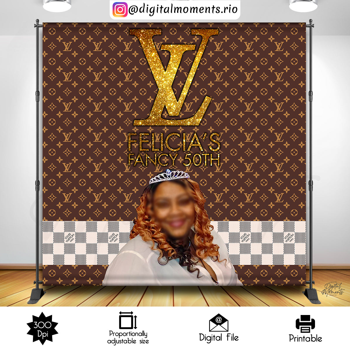 Louis Vuitton 8x8 Custom Backdrop with picture, Custom Digital File | Digital Download for Events for Events. 8x8, arts, backdrop, backdrop-…