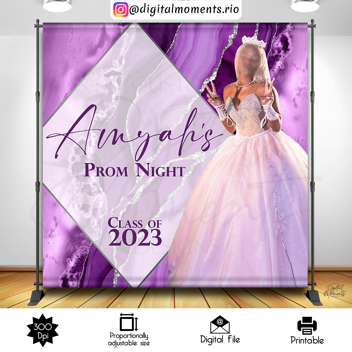 Graduation 8x8 Custom Backdrop with 1 picture, DIGITAL FILE ONLY | Digital Download for Events for Events. 1, 8x8, arts, backdrop, backdrop-…