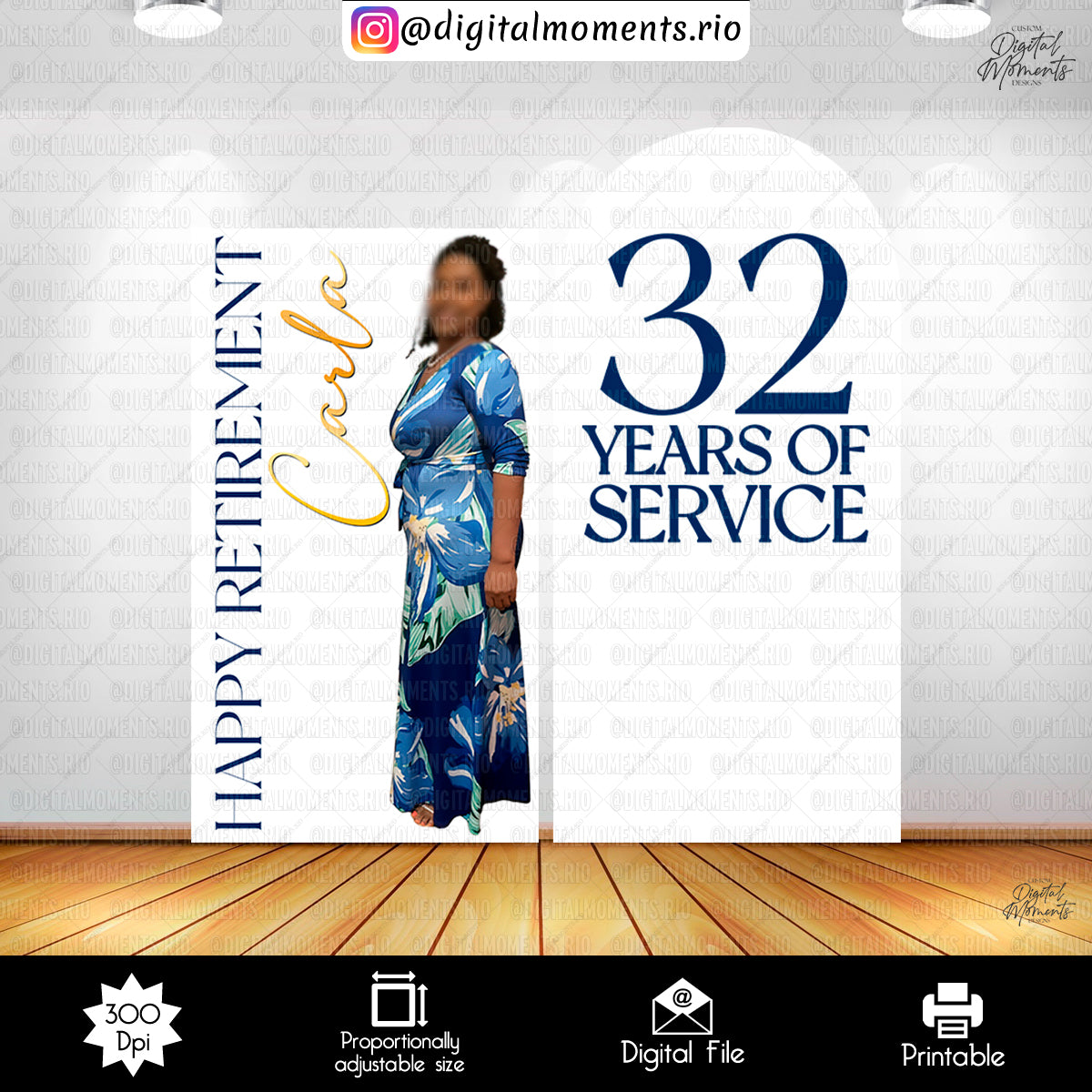 Retirement Panel Wall Custom Design, Custom Digital File | Digital Download for Events for Events. arts, celebration, custom, design, digita…