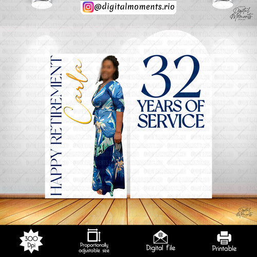 Retirement Carla 5x6, events, retirement, custom, panel, wall, design