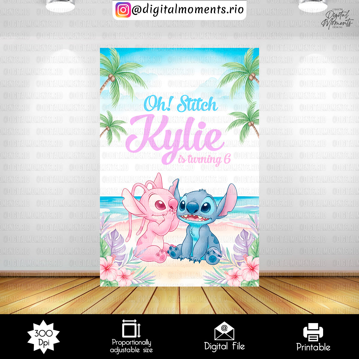 Stitch Kylie 4x6, events, stitch, custom, angel, 4x6, backdrop
