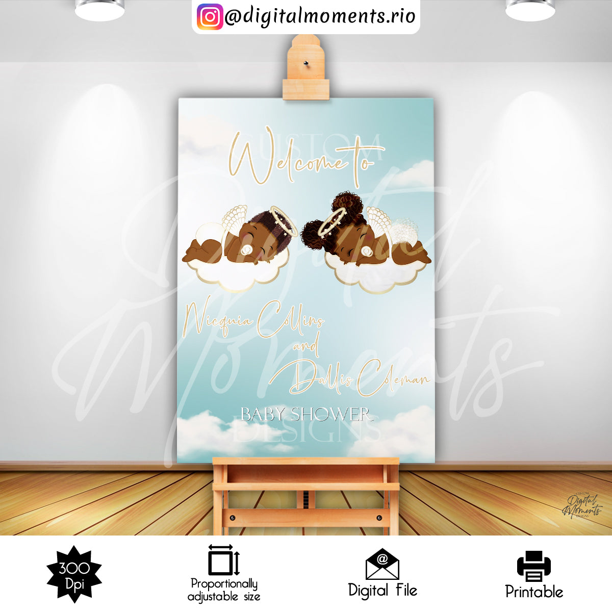Twice Blessed Sign 24x36, twice, events, welcome, custom, 24x36, sign, blessed, design