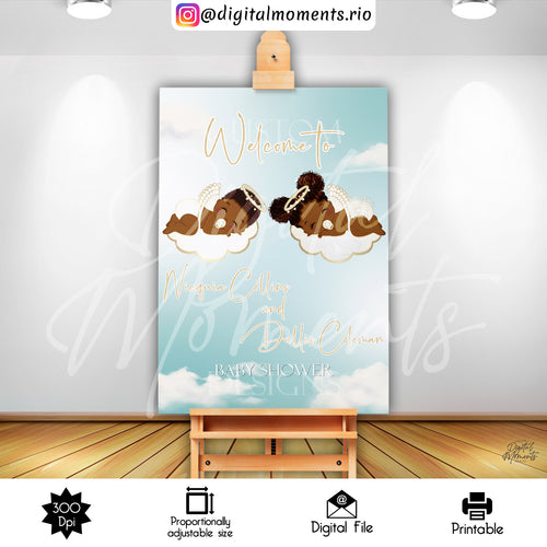 Twice Blessed Sign 24x36, twice, events, welcome, custom, 24x36, sign, blessed, design
