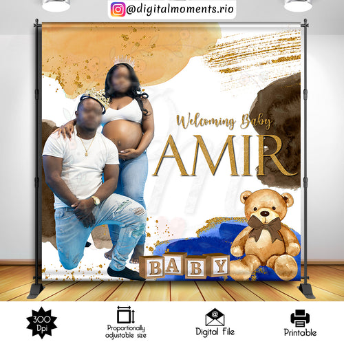 Teddy Bear Amir 8x8, events, custom, picture, 8x8, bear, teddy, backdrop