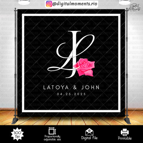 Wedding Latoya 14x14, wedding, events, custom, 8x8, backdrop