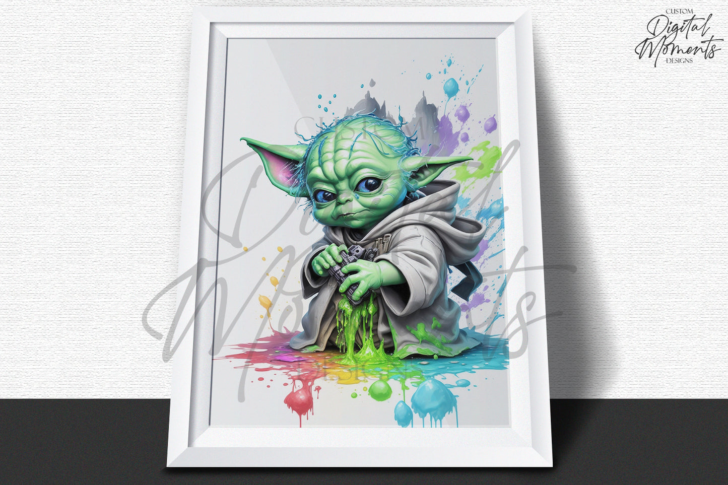 Master Yoda Poster, Splash Art, Wall Art - INSTANT DOWNLOAD | Digital Download for Events - Instant Digital Download