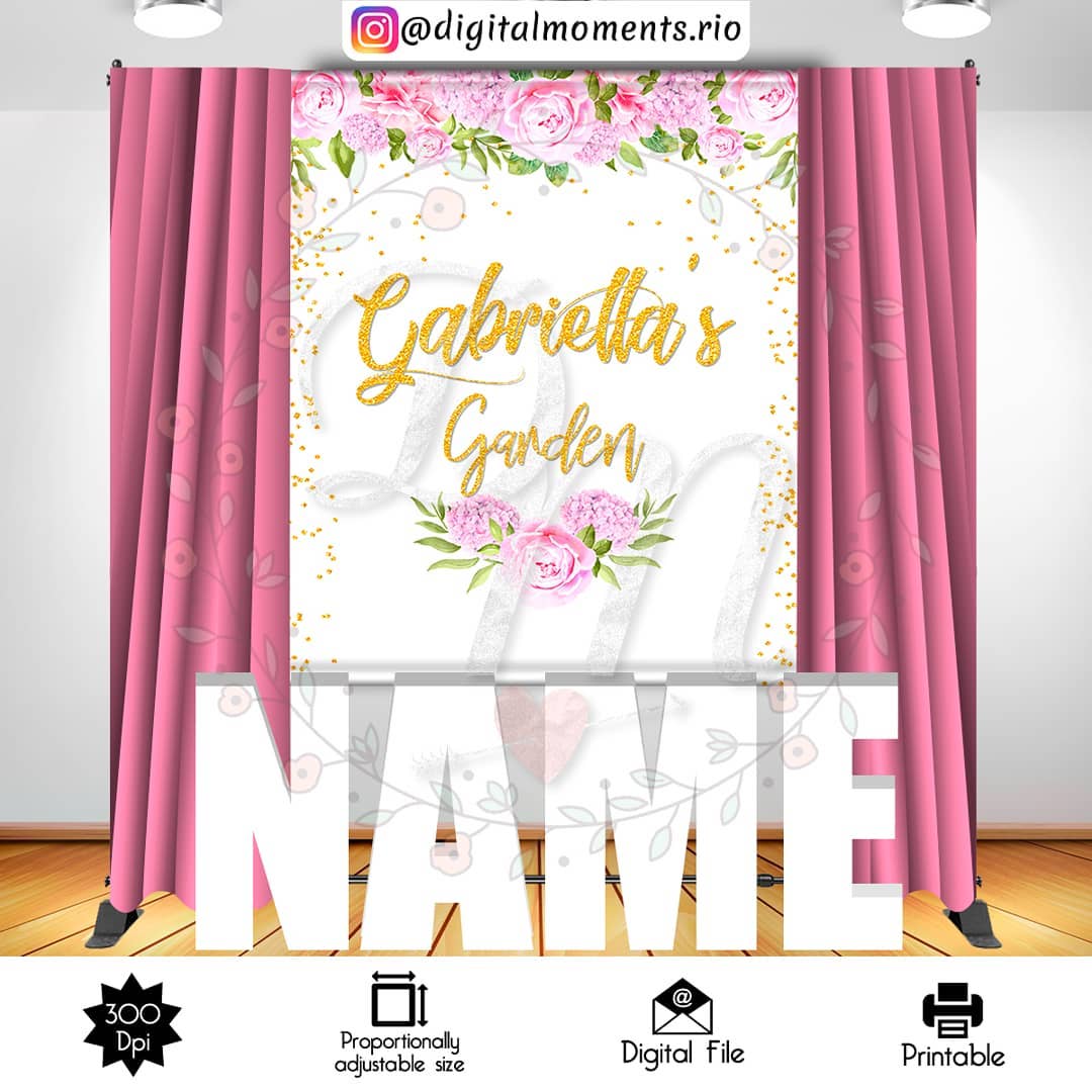 Floral 5x6 custom backdrop, Custom Digital File | Digital Download for Events for Events. 5x6, arts, backdrop, backdrop-sign, celebration, c…