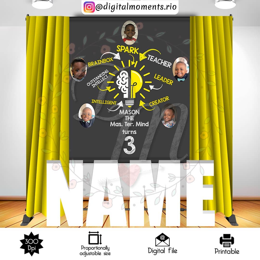 Mastermind 5x6 Custom Backdrop, Custom Digital File | Digital Download for Events for Events. 5x6, arts, backdrop, backdrop-sign, celebratio…