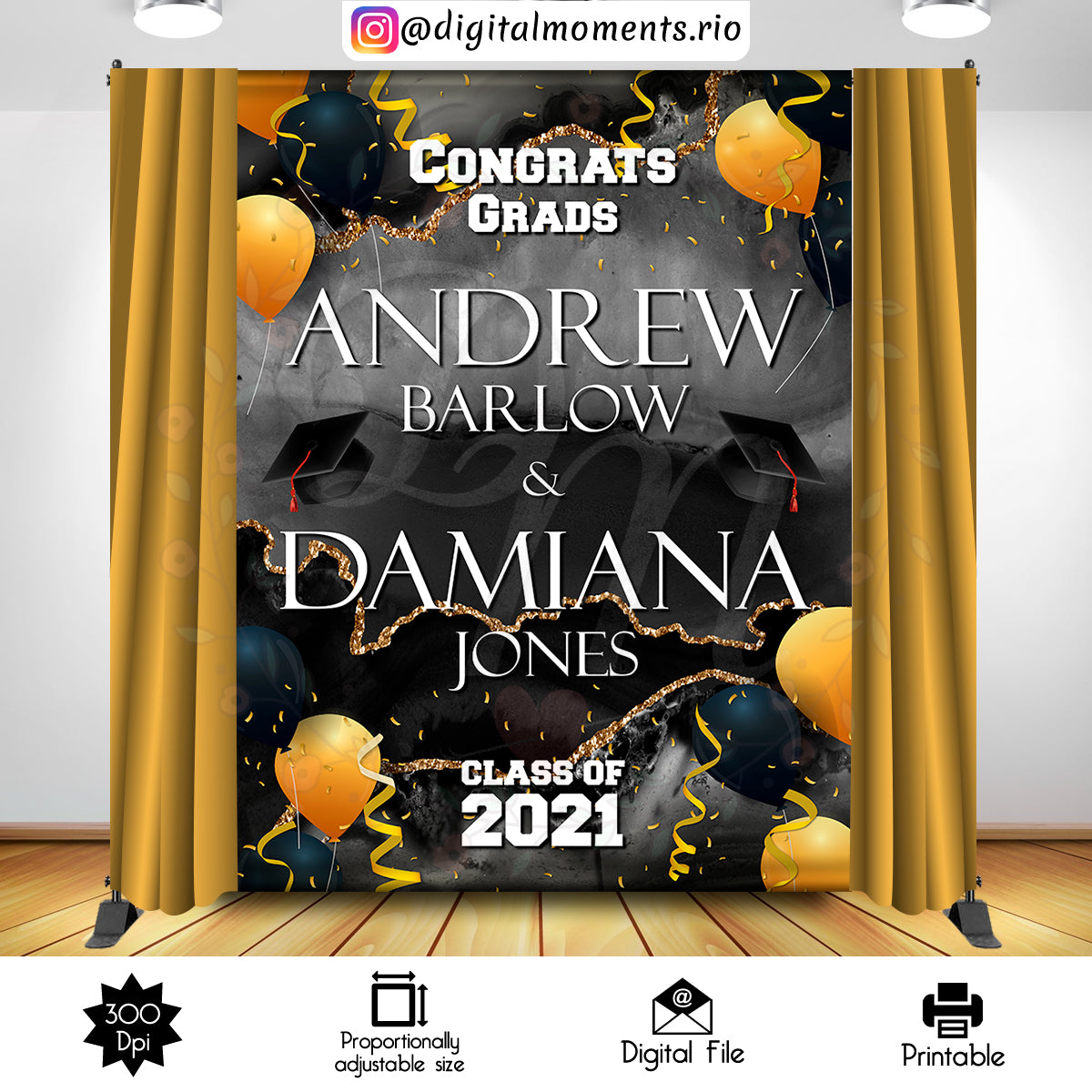 Graduation 6x8 Custom Backdrop, Custom Digital File | Digital Download for Events for Events. 6x8, arts, backdrop, backdrop-sign, celebratio…