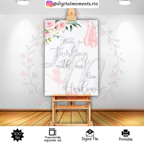 Ballet Sign 2x3, 2x3, events, custom, sign, ballerina