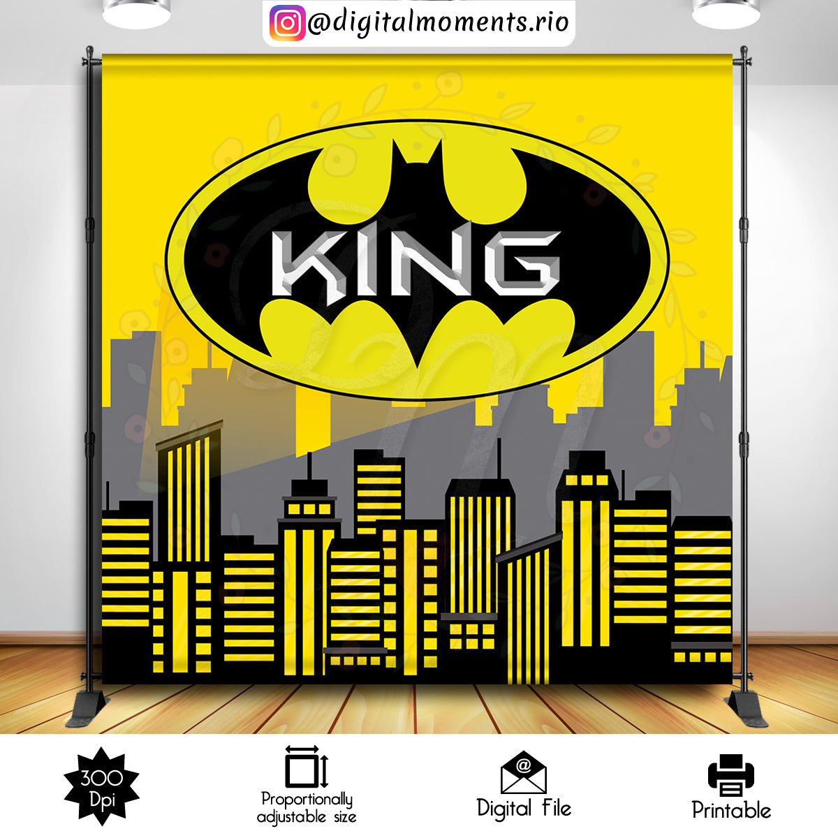 Batman 8x8 Fondo personalizado, solo archivo digital