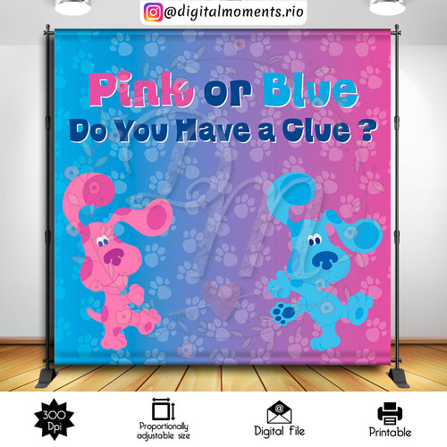 Blues Clues 6x6 2, gender, events, clues, custom, blues, 8x8, reveal, backdrop