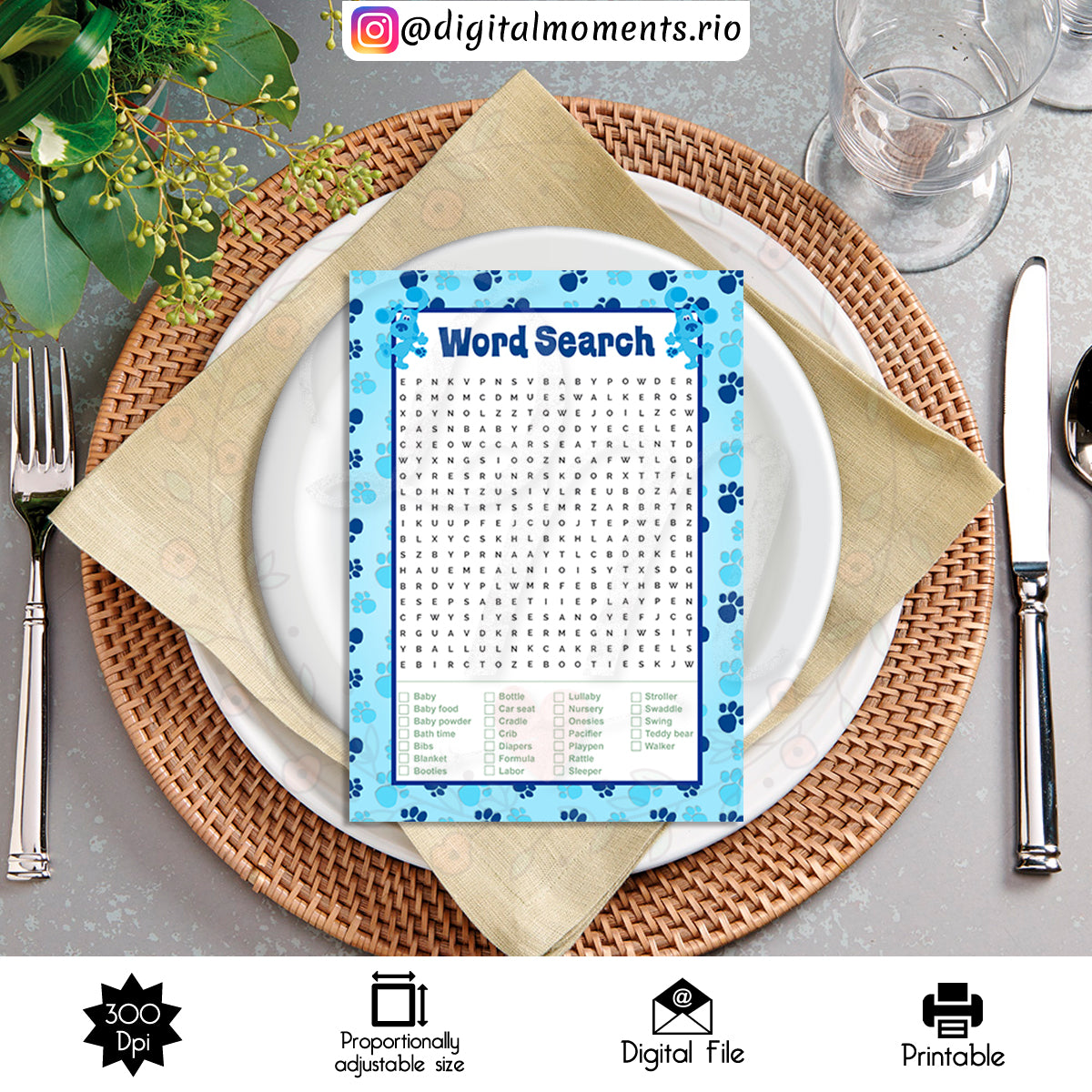 Diseño de menú personalizado para eventos - Archivo digital