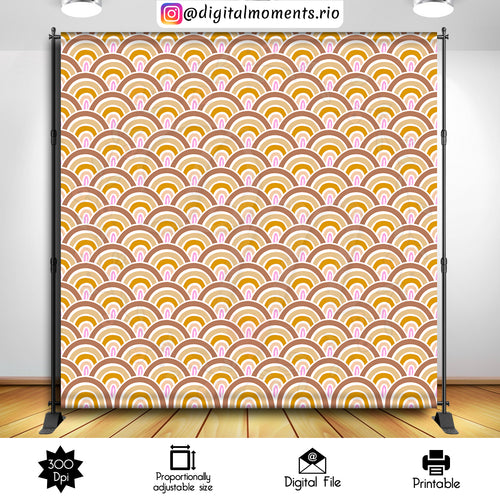 Boho Rainbow Pattern 8x8, boho, events, rainbow, custom, 8x8, backdrop