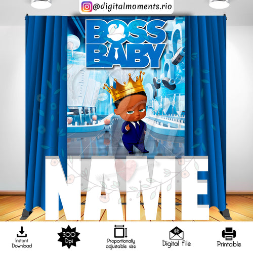 Boss Baby 5x6 Instant, events, boss, 5x6, baby, backdrop, design, instant