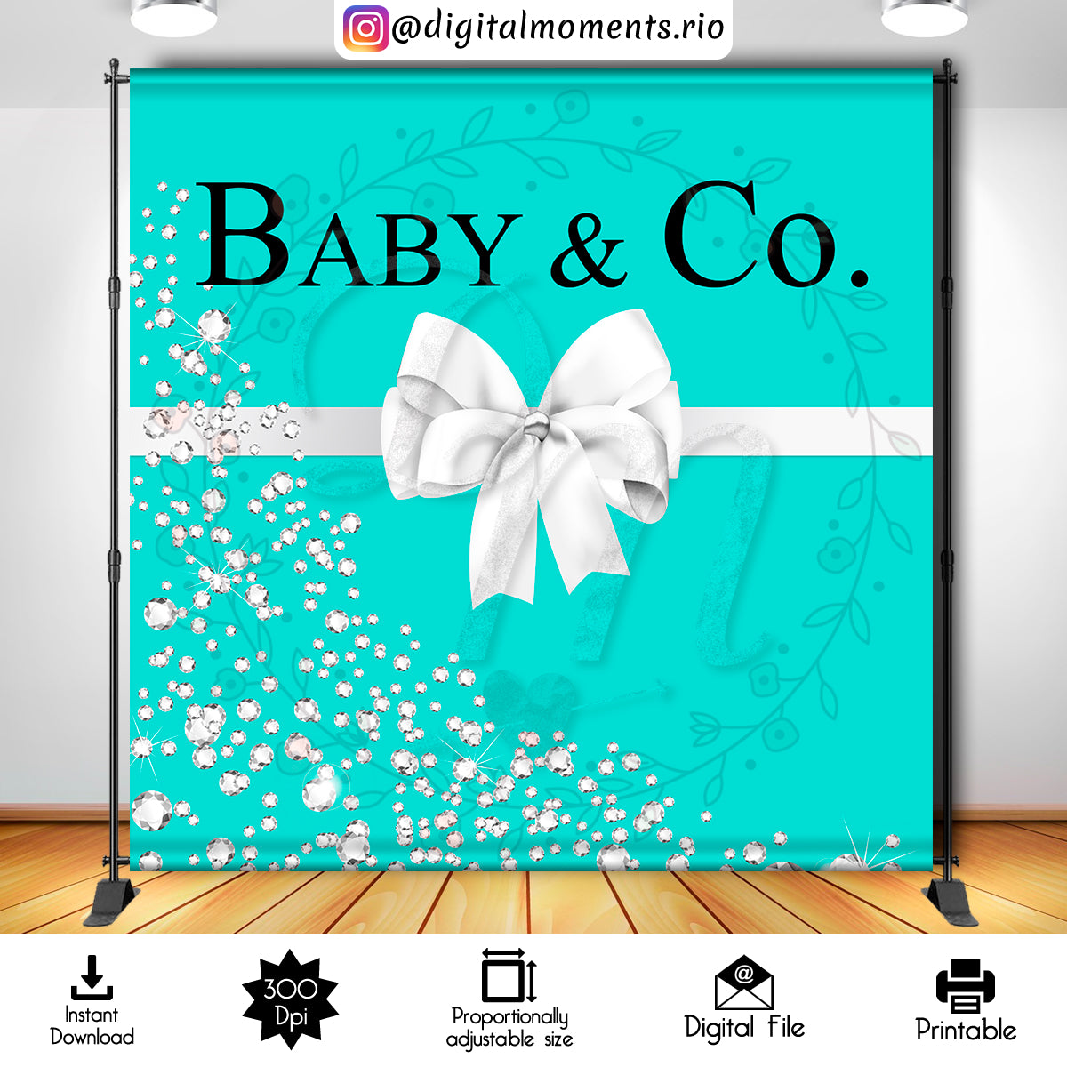 Baby _ Co.   8x8, events, baby, 8x8, co., backdrop, design, instant