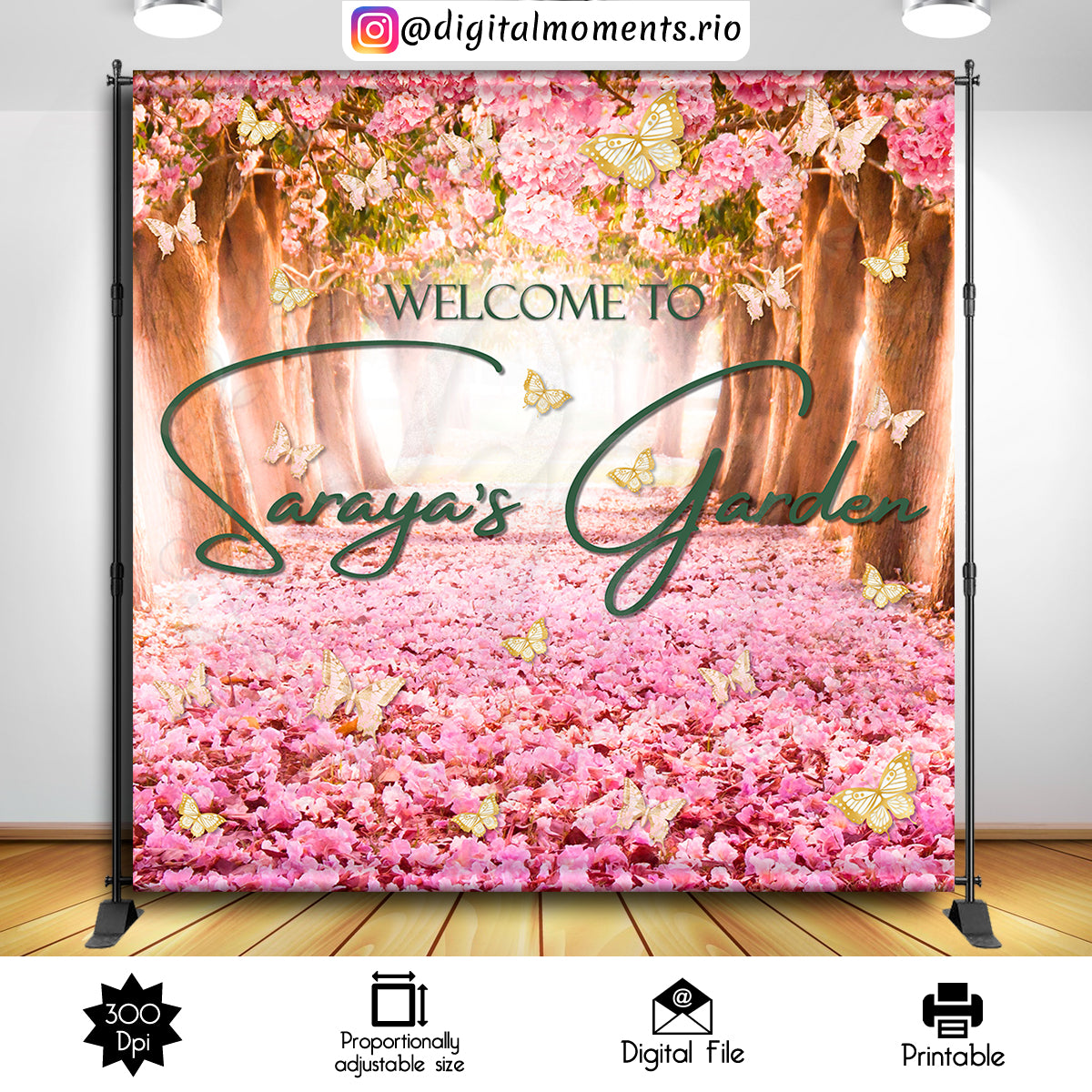 Butterflies Soraya 8x8, events, custom, butterflies, 8x8, backdrop