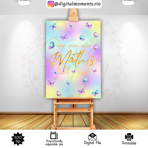 Butterflies Sign 20x30, 2x3, events, custom, butterflies, sign