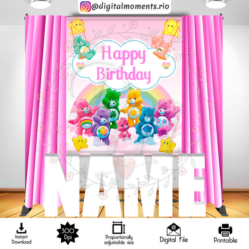 Care Bears 5x6 Instant, care, bears, events, 5x6, backdrop, design, instant