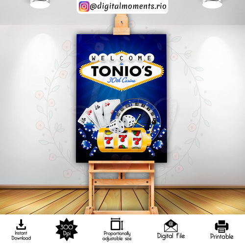 Casino Tonio 2x3, 2x3, events, custom, sign, casino