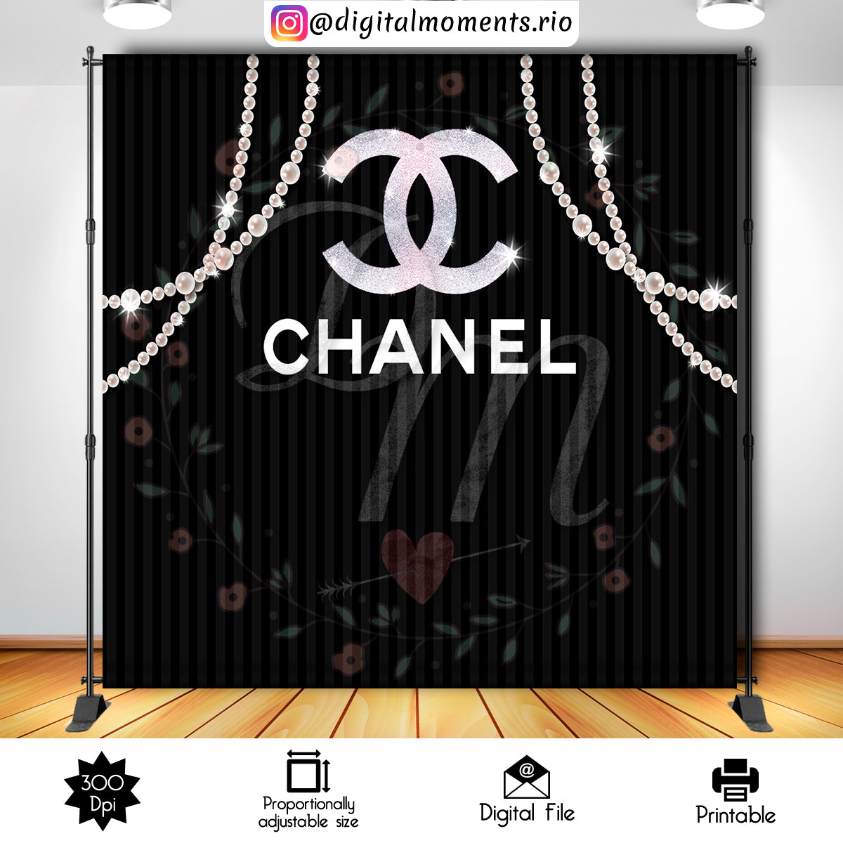 Chanel 8x7, chanel, events, custom, 8x8, backdrop