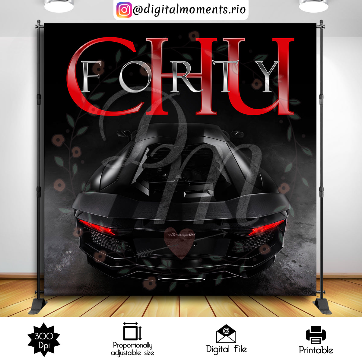 Chu Cars 8x8, events, custom, birthday, 8x8, cars, backdrop