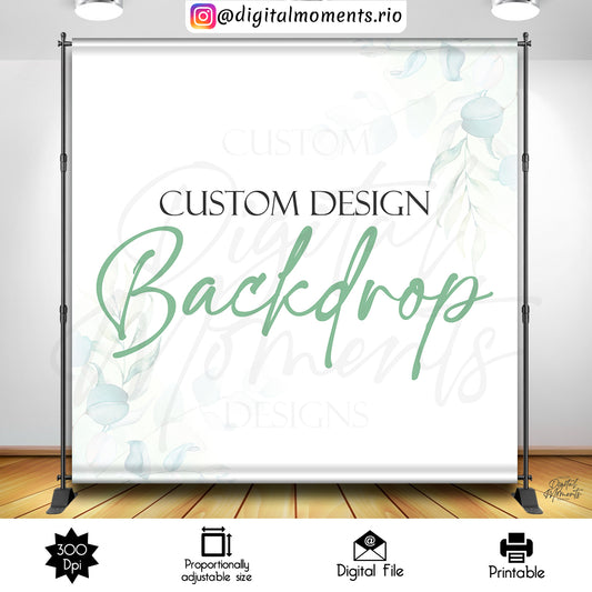 Custom Backdrop Design for Events - Digital File