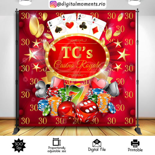 Casino 8x8, events, custom, 8x8, backdrop, casino