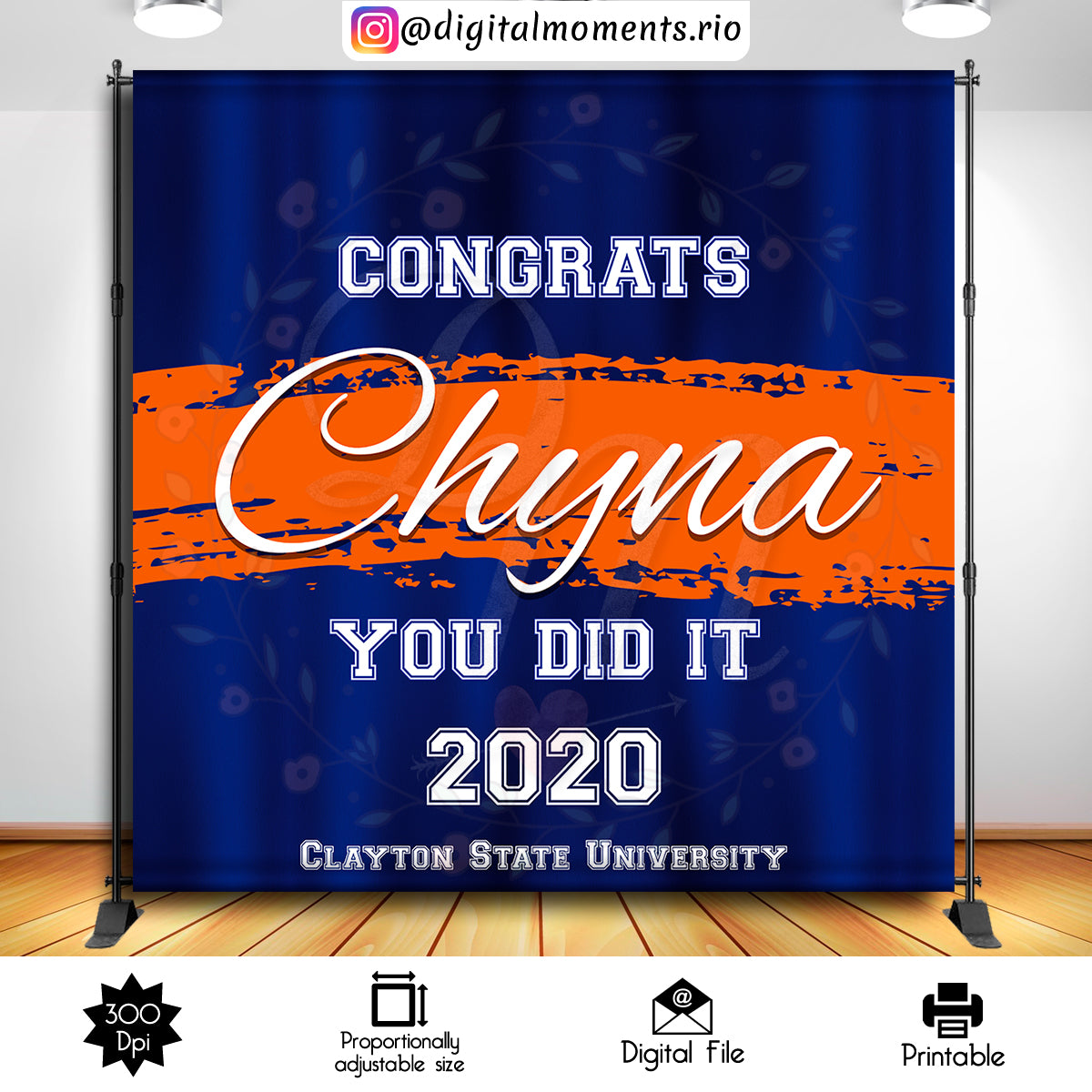 Graduation 8x8 Custom Backdrop, Custom Digital File | Digital Download for Events for Events. 8x8, arts, backdrop, backdrop-sign, celebratio…