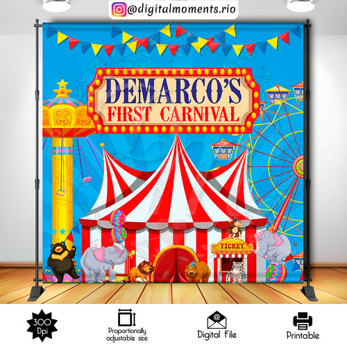 Circus Demarcos 8x8, events, custom, 8x8, backdrop, carnival